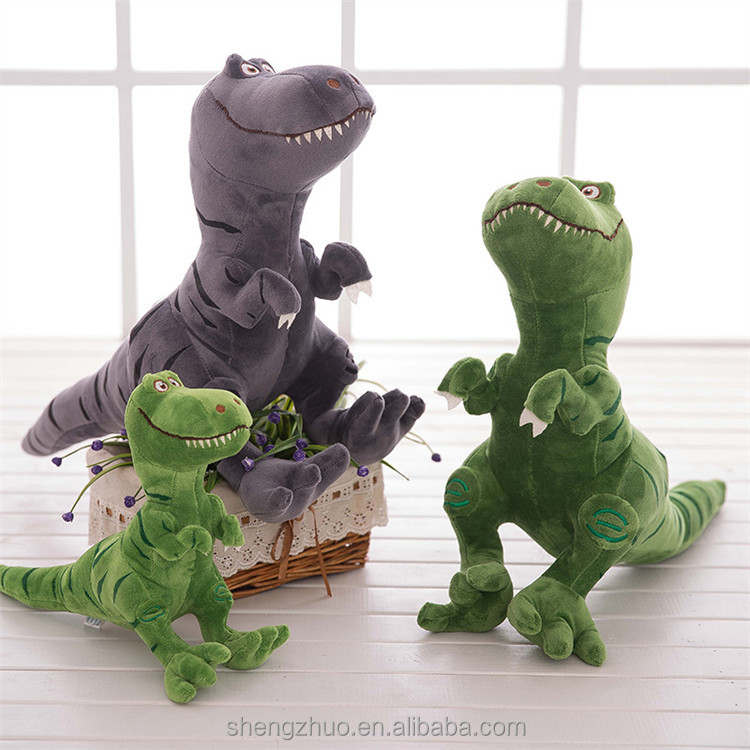 Custom cartoon soft plush blue dinosaur toys