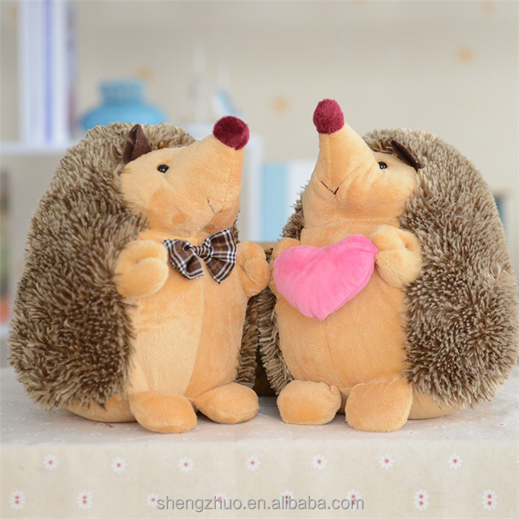 Custom cuddly plush soft wild animals hedgehog toys