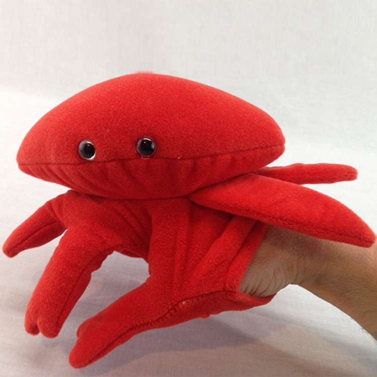 Custom plush toy crab hand puppet