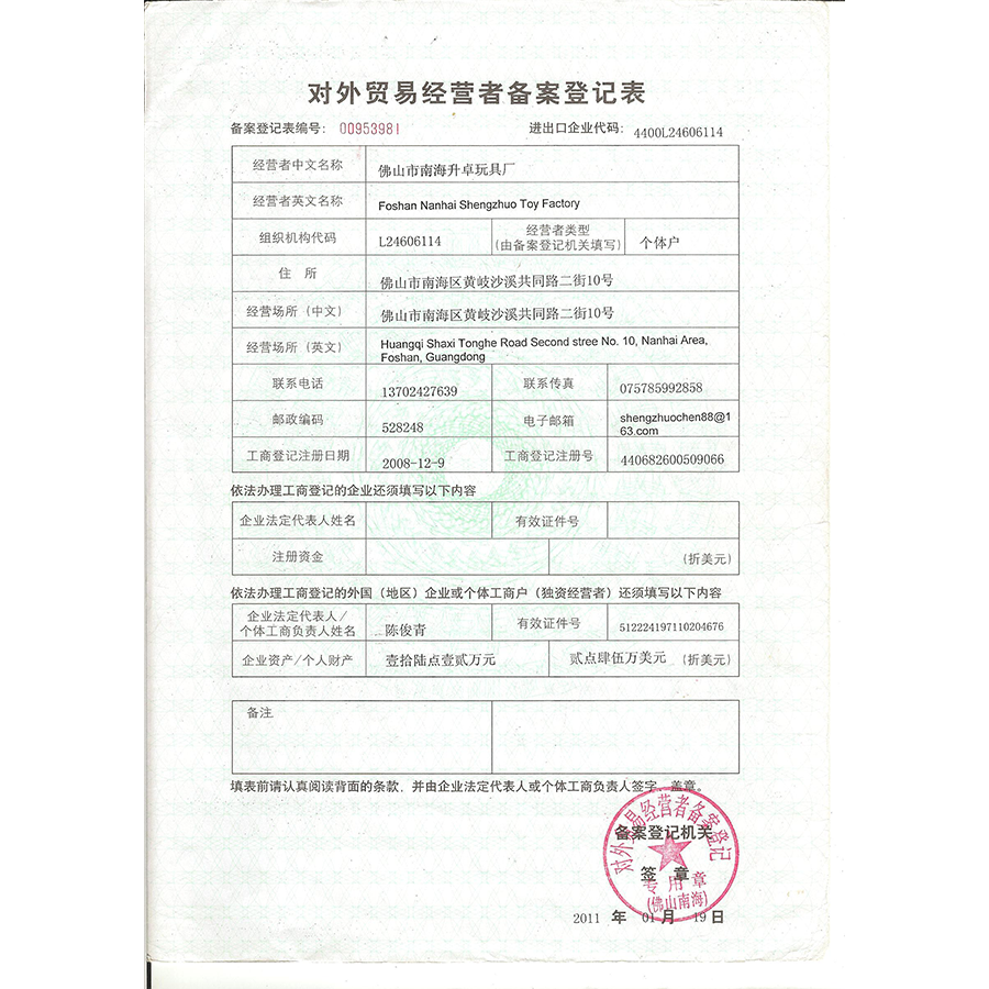 IMPORTED AND EXPORTED LICENSE