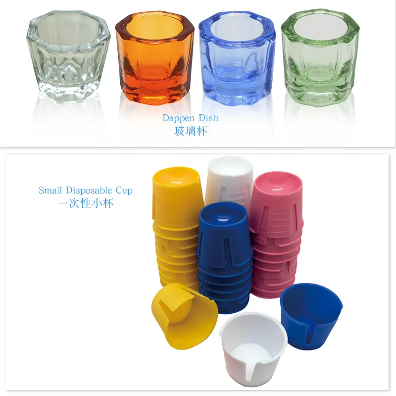 Disposable Glass Mix Color Dental Dappen Dish