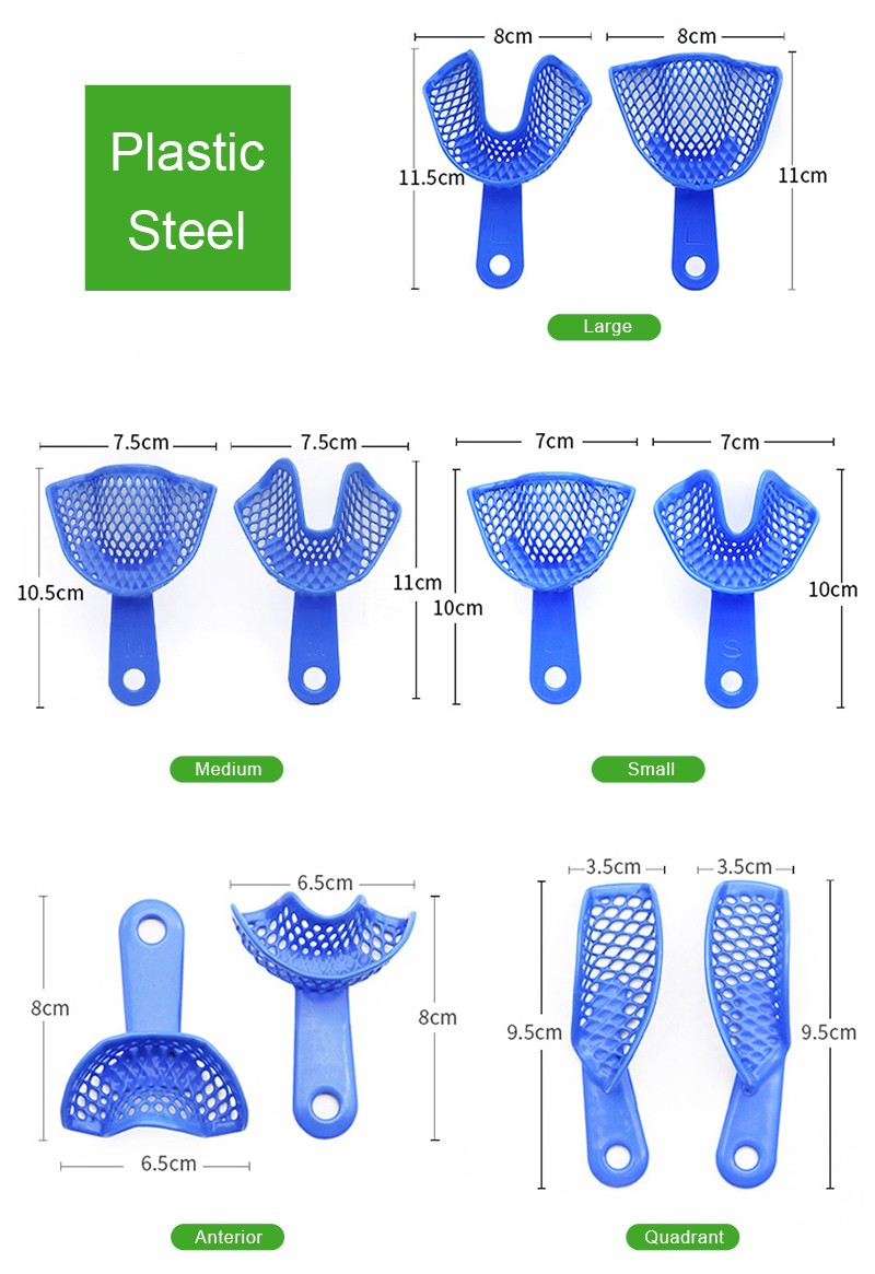 Supply Metal plastic dental impression trays disposable tray dental