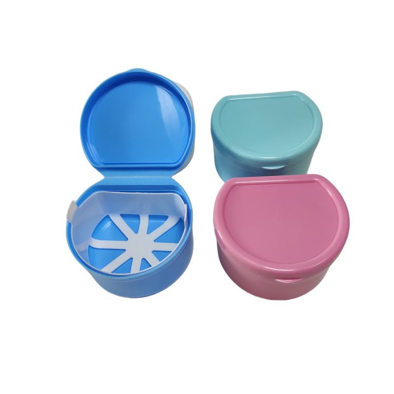 Plastic Dental Denture mouth guard retainer Box Boots With Filter Tray