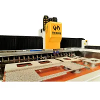 Trung tâm gia công mặt bàn đá Máy cắt lỗ bồn rửa CNC để cắt đá cẩm thạch thạch anh, đá granit, đánh bóng