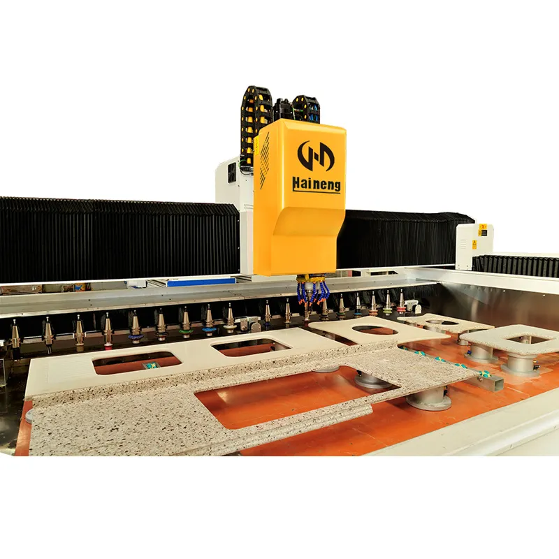 Trung tâm gia công mặt bàn đá Máy cắt lỗ bồn rửa CNC để cắt đá cẩm thạch thạch anh, đá granit, đánh bóng