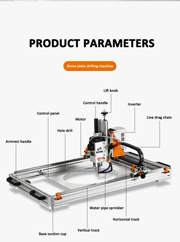 Stone Plate Drilling Machine