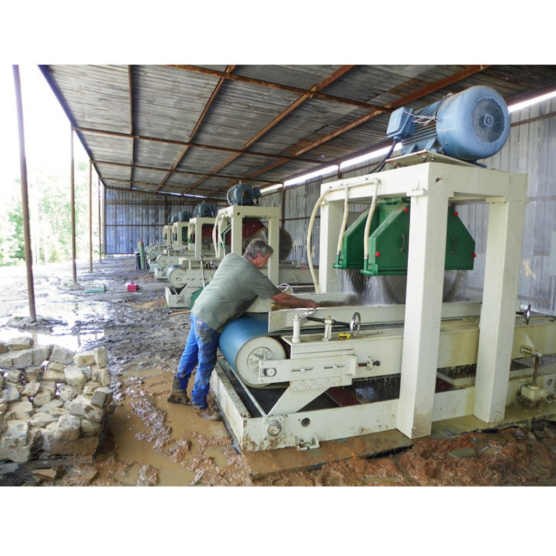 Thin Stone Veneer Saw With Double Blade