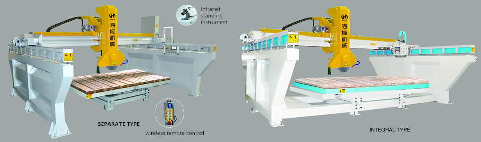 Infrared head chamfering bridge type stone cutting machine