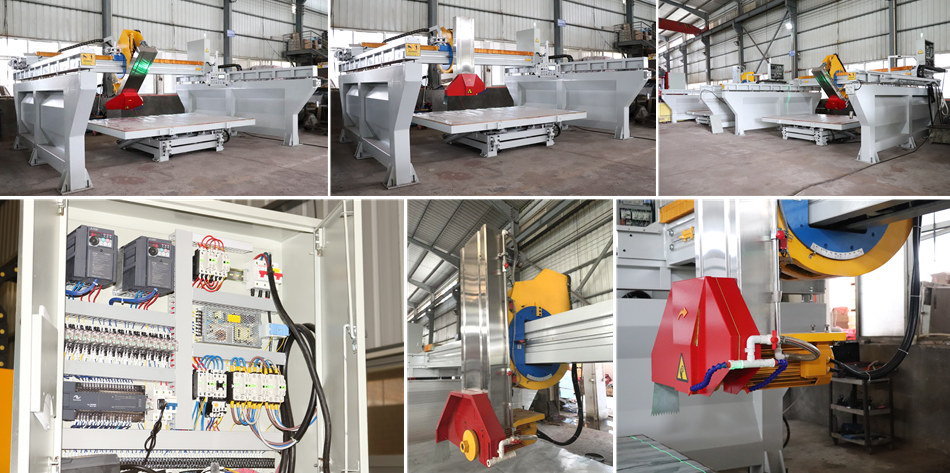 Infrared bridge type stone cutting machine