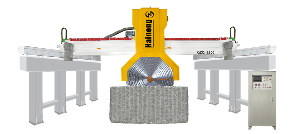 Guide combined block cutting machine guide column type