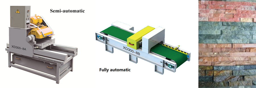 Multi blade stone strips cutting machine