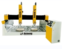 Máquina de gravação de pedra CNC com giro de cabeça dupla