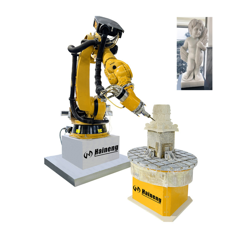 Automatic 3D 7 Axis CNC Kuka Robot Arm Sculpture Stone Engraving Machine