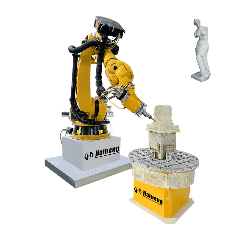 Automatic 3D 7 Axis CNC Kuka Robot Arm Sculpture Stone Engraving Machine