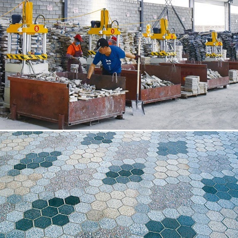 스톤 스플리터 톱 컷 페이스 스플리팅 머신 트라버틴 스톤 스탬핑 머신