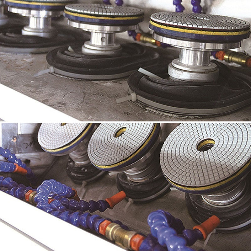 Vertical Type Bevel and Straight Side Stone Polishing Machine For Irregular Shaped Edge