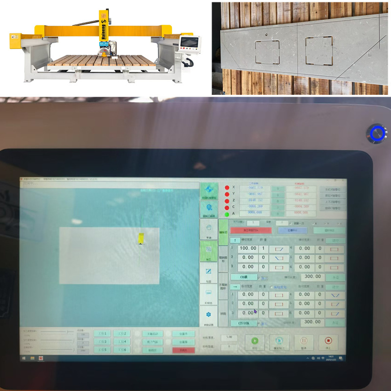4 Axis Infrared Bridge Stone Cutting Machine