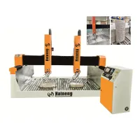 Double Head Swing CNC Stone Engraving Machine