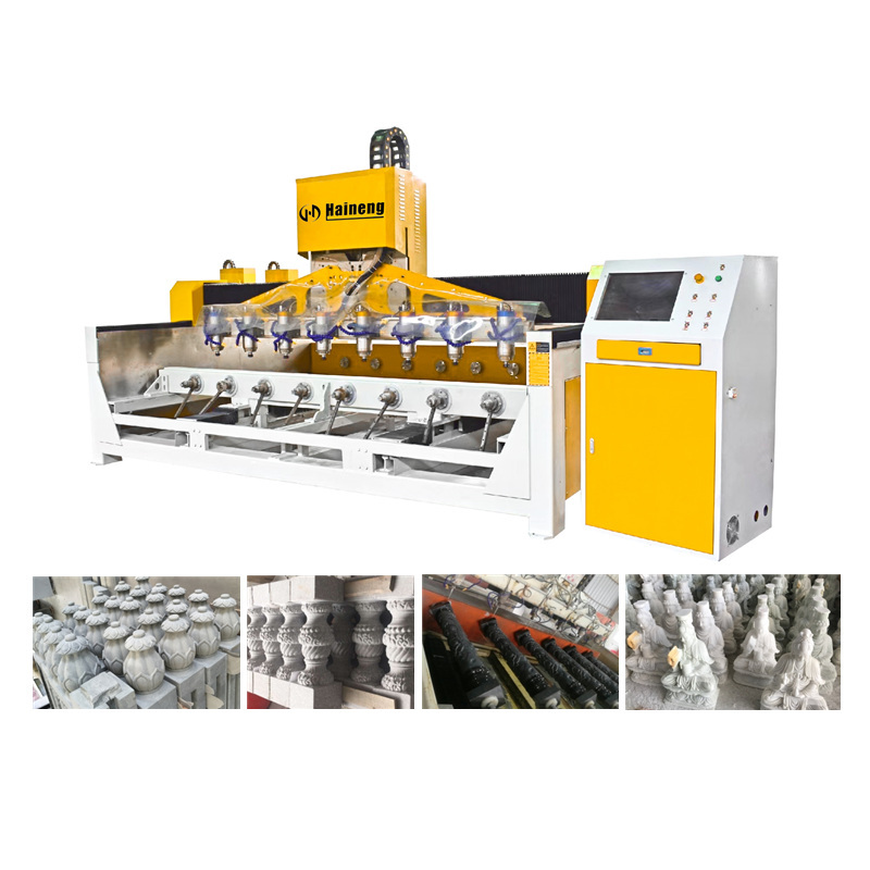4 Axis 8 Heads Cnc Column Engraving Machine