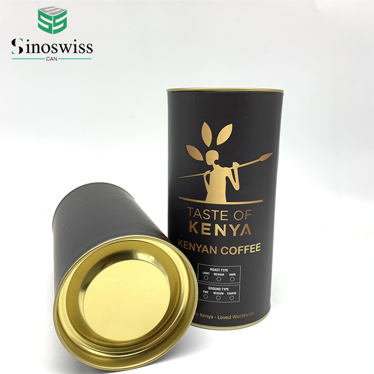 Coffee Tin Can Cylinder Packaging Tube