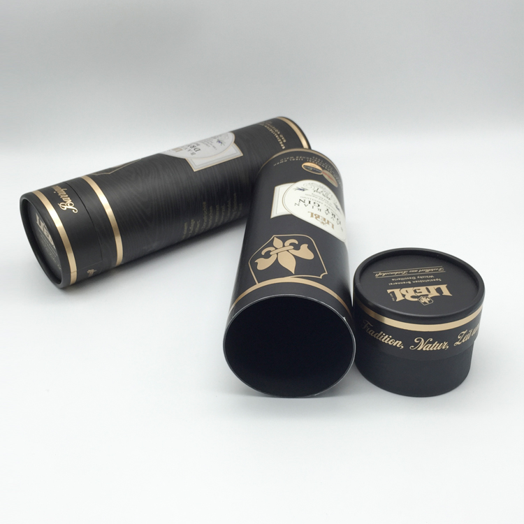 Biodegradable Cylinder Black Paper Tube Packaging