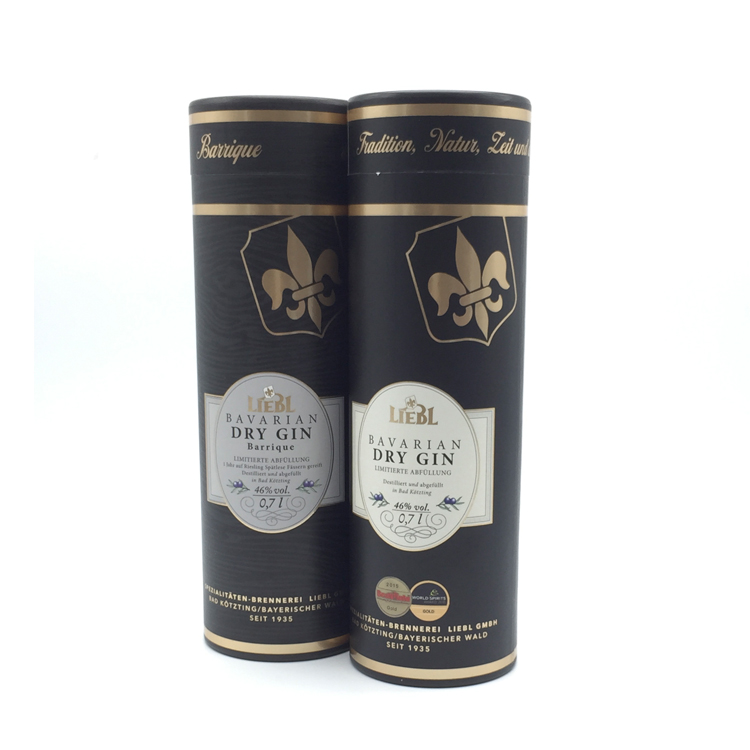 Biodegradable Cylinder Black Paper Tube Packaging