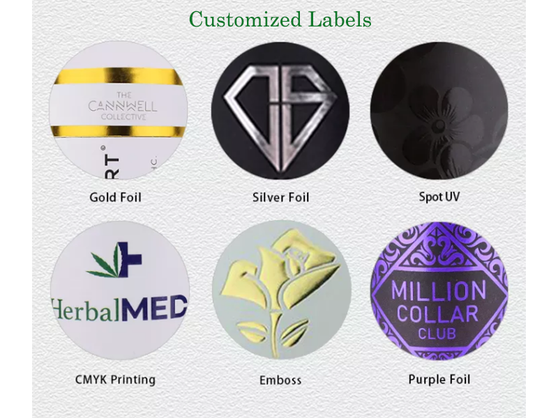 Customized labels packaging