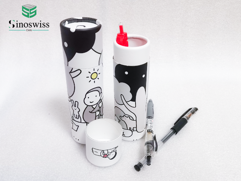 Creative And Colorful Pen Paper Tube Packaging