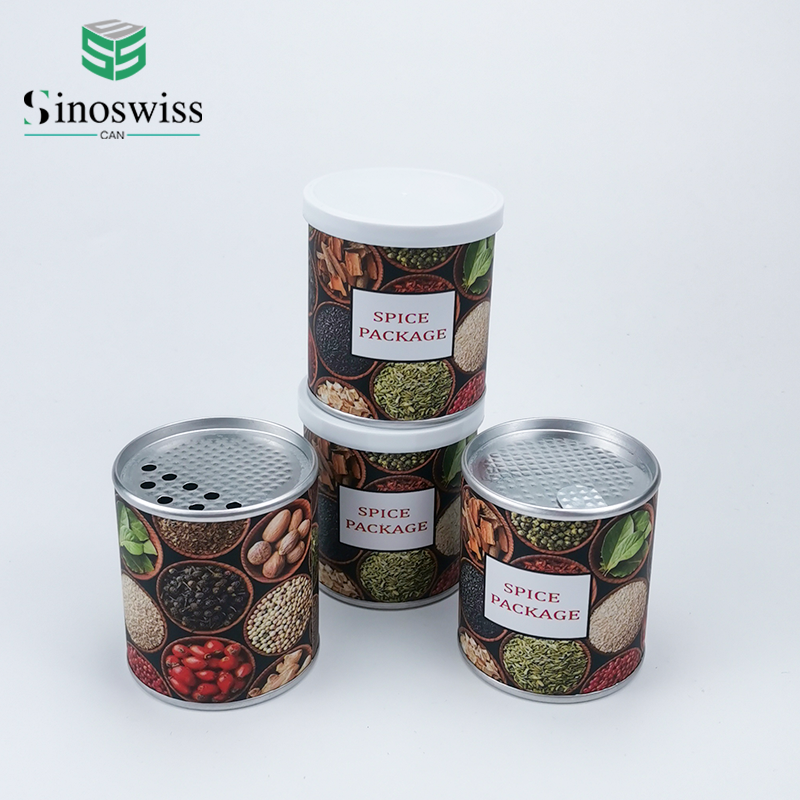 Eco Friendly Spices Packaging Paper Can Black Pepper Packaging