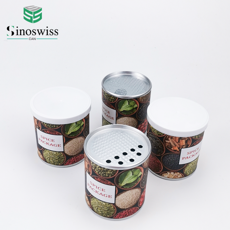 Eco Friendly Spices Packaging Paper Can Black Pepper Packaging