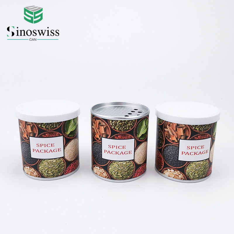 Eco Friendly Spices Packaging Paper Can Black Pepper Packaging