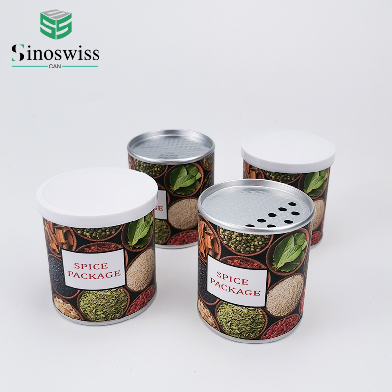 Eco Friendly Spices Packaging Paper Can Black Pepper Packaging