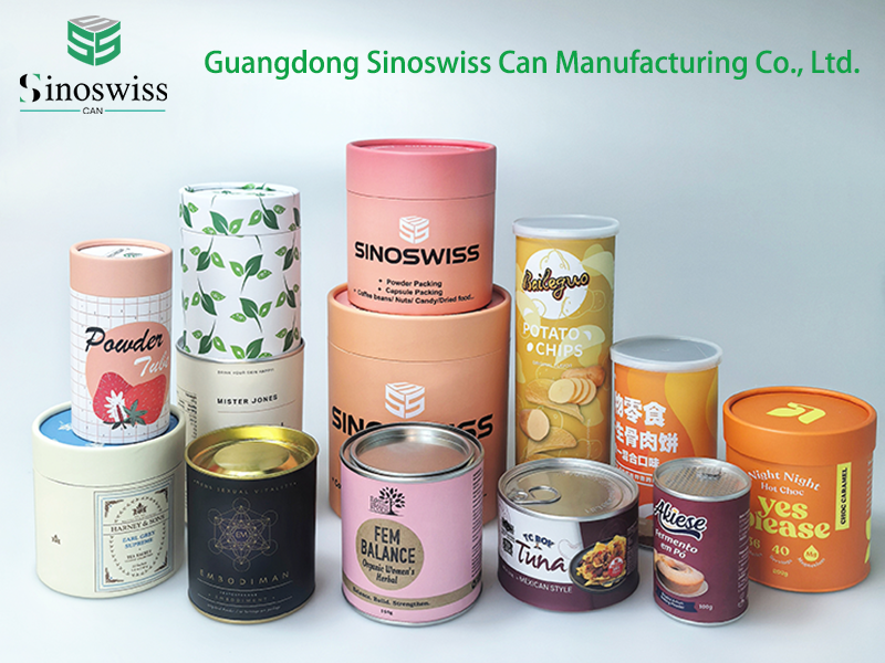 cylindrical paper can packaging