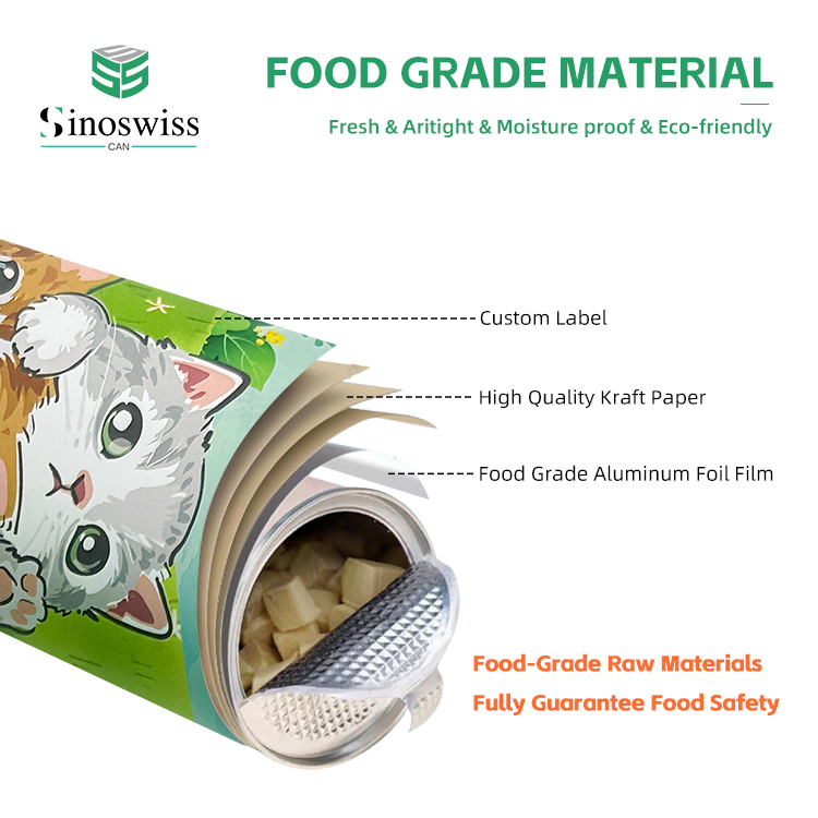 Food Grade Paper Can Packaging for Pet Food