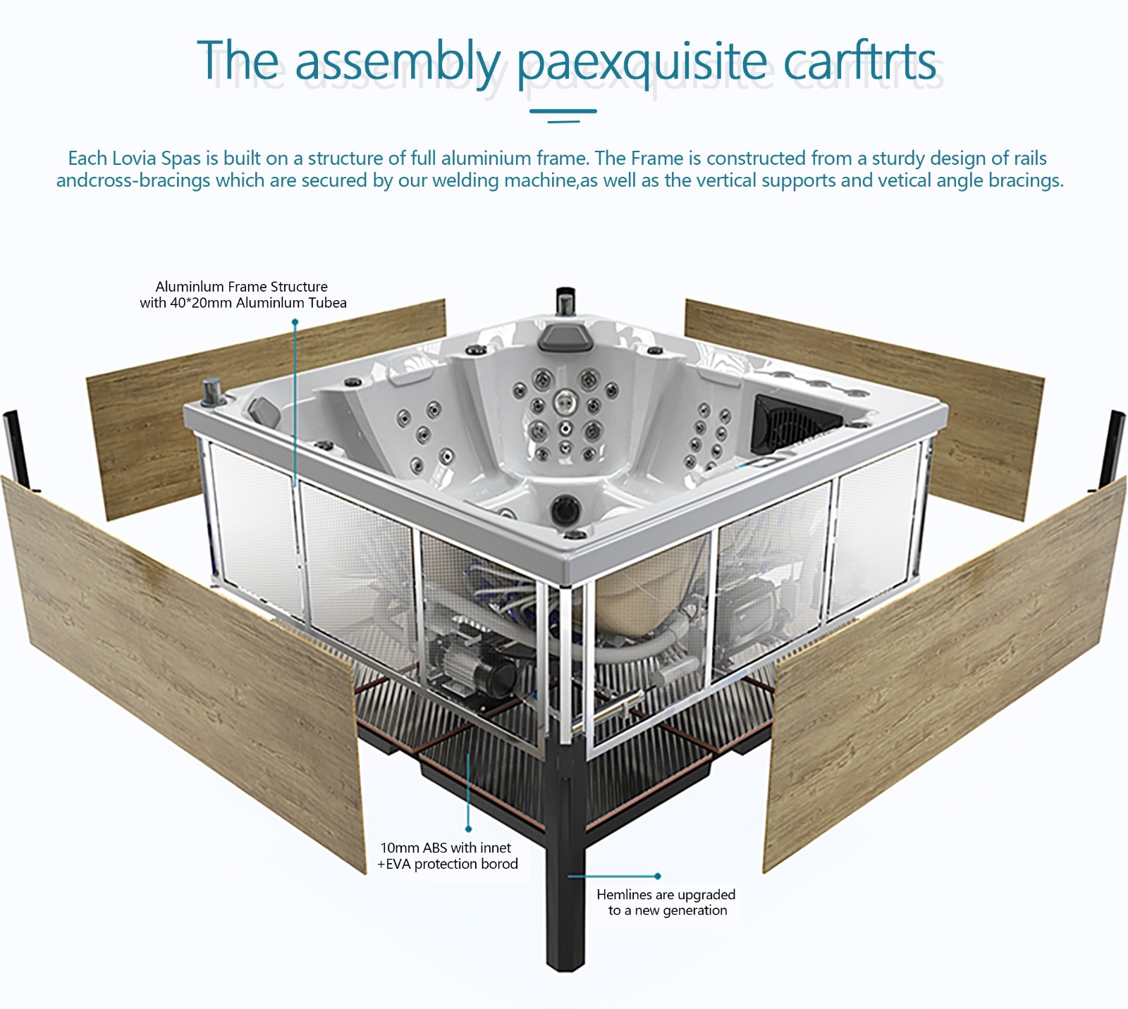 Supply 5 Person Balboa Hot Tub Massage Outdoor Jacuzzi Wholesale