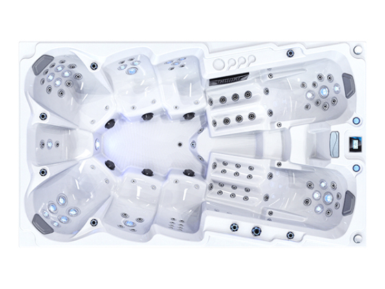 Nagy méretű 9 fős pezsgőfürdők és jakuzzi kültéri spa