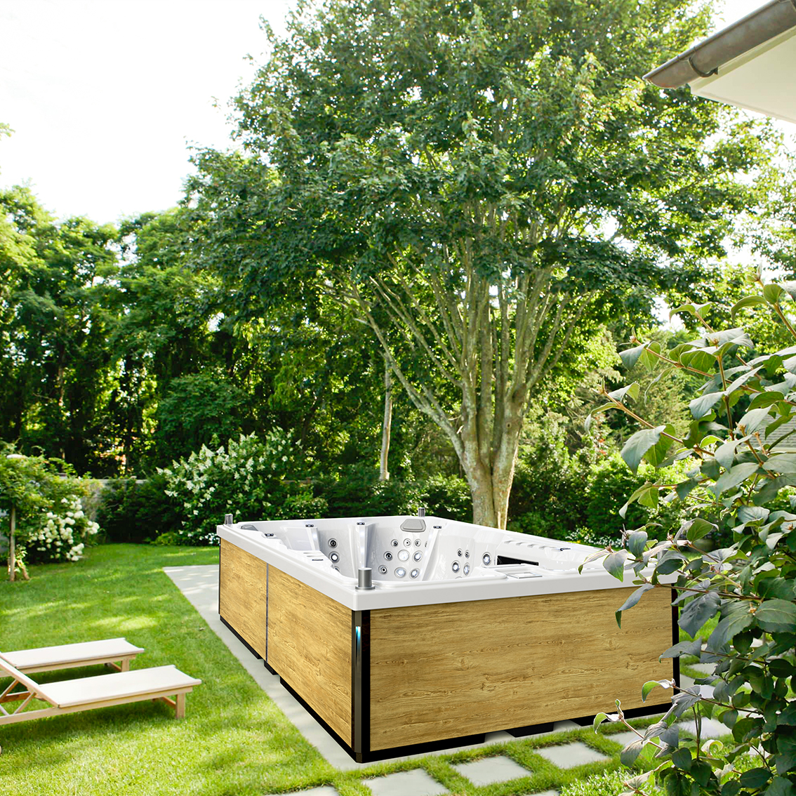 outdoor bathtub