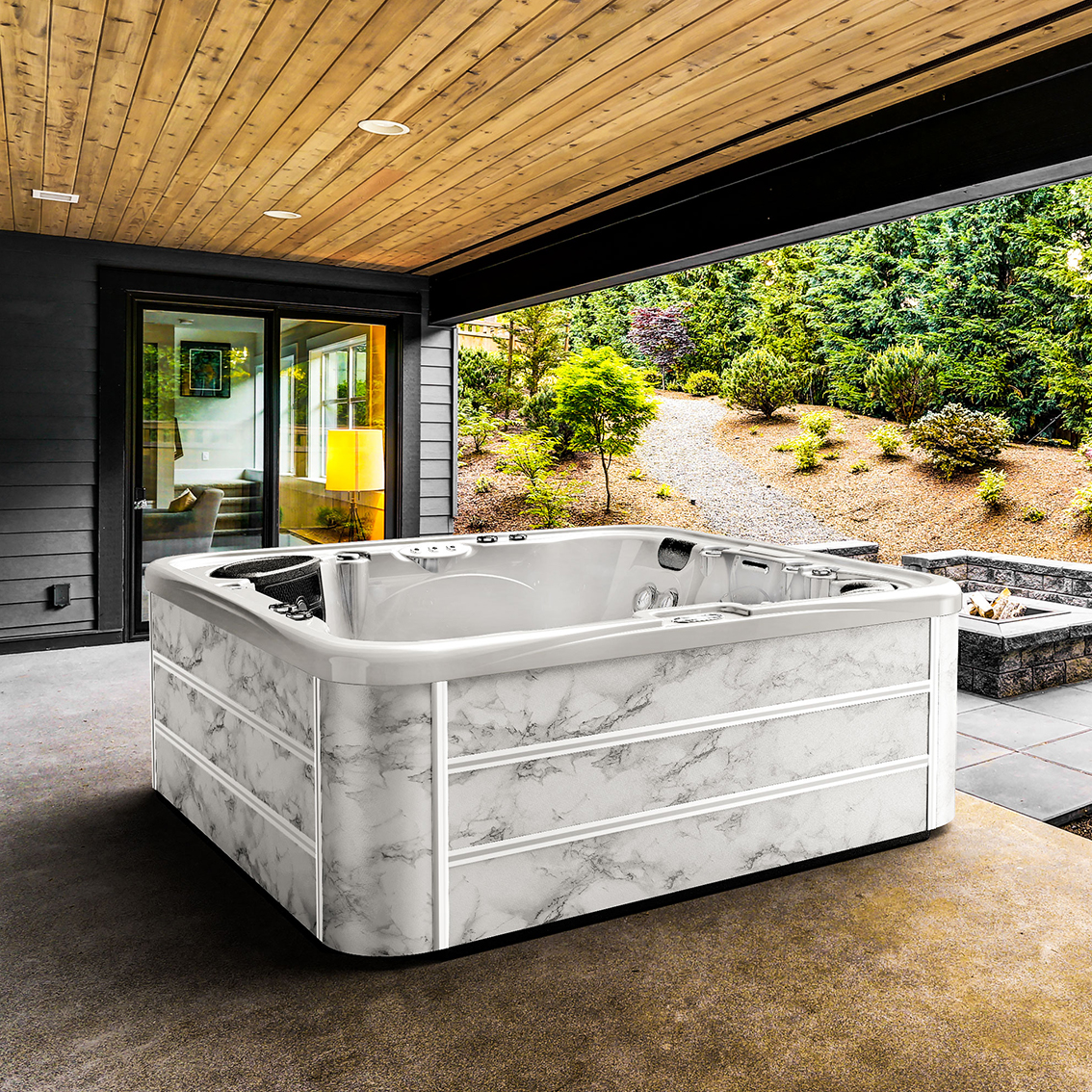 outdoor massage bathtub