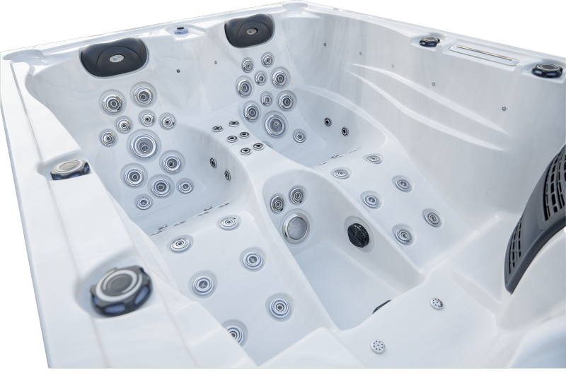 Lyxig 3-personers bubbelpool 68 massagestrålar utomhus bubbelpool spa