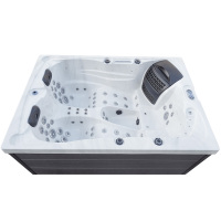 Lyxig 3-personers bubbelpool 68 massagestrålar utomhus bubbelpool spa