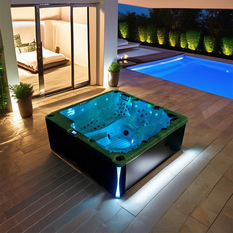 round hot tub