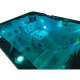 3-persoons mini-jacuzzi, kleine plug-and-play-jetted-tub