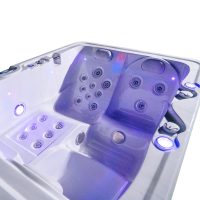 Mini vasca idromassaggio per 3 persone, piccola vasca idromassaggio plug and play