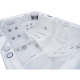 3-persoons mini-jacuzzi, kleine plug-and-play-jetted-tub