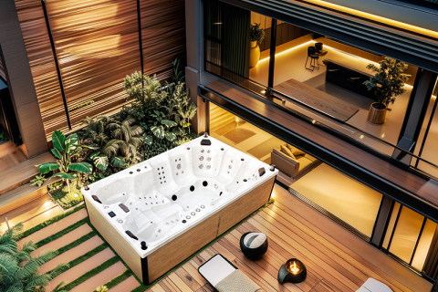 Kann man einen Außen-Whirlpool für 4 Personen auf ein Deck stellen?