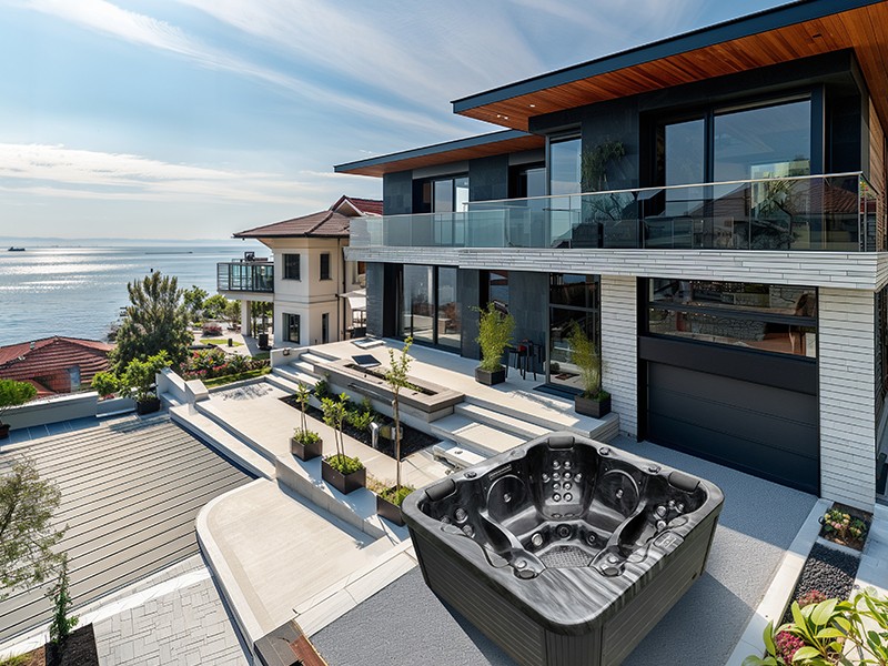 outdoor hot tub