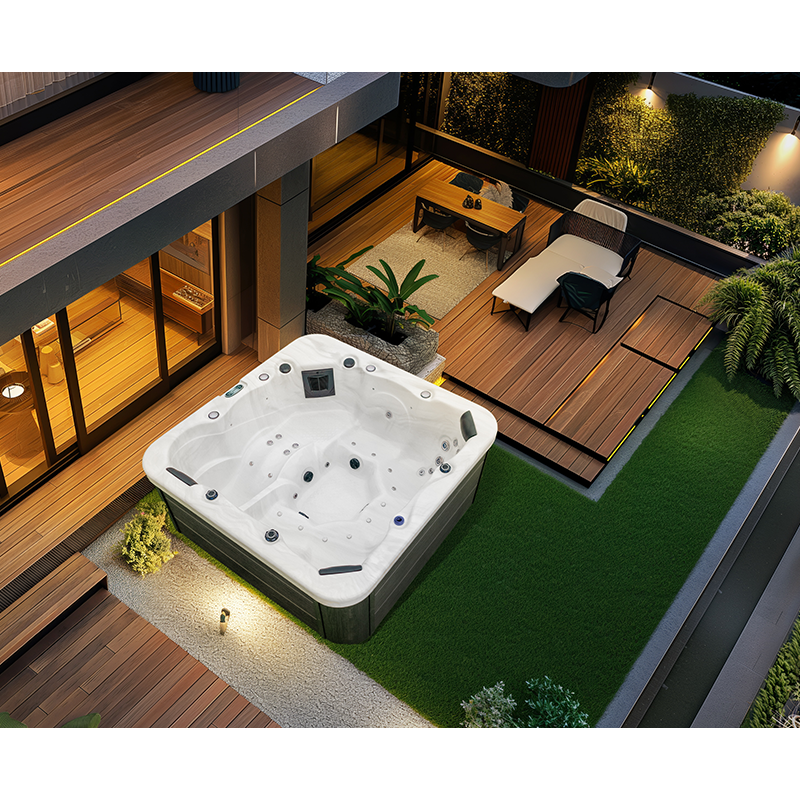 outdoor jacuzzi tub