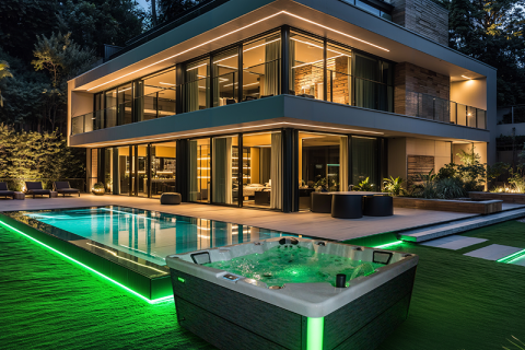 Which season is best for using an outdoor spa jacuzzi?