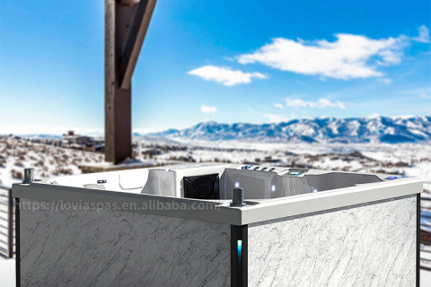 What happens if the alkalinity in an outdoor hot tub is too high?