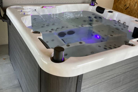 Which water treatment technology can I use in an outdoor spa jacuzzi tub?